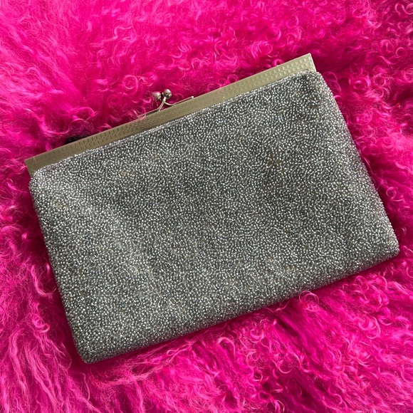 Vintage silver beaded GUCCI clutch